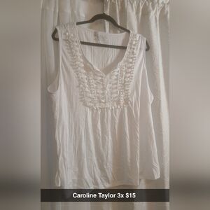 Carolyn Taylor Elegant White Blouse
